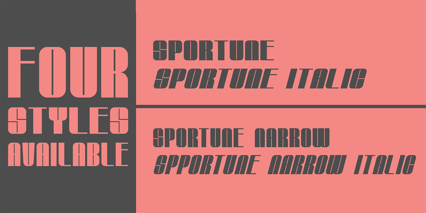 Sportune Regular Font preview